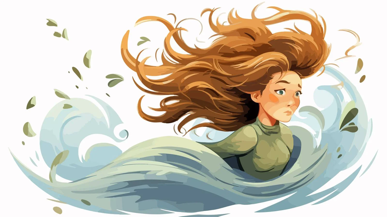 Whimsical Gust Illustration — free download from Dotvec