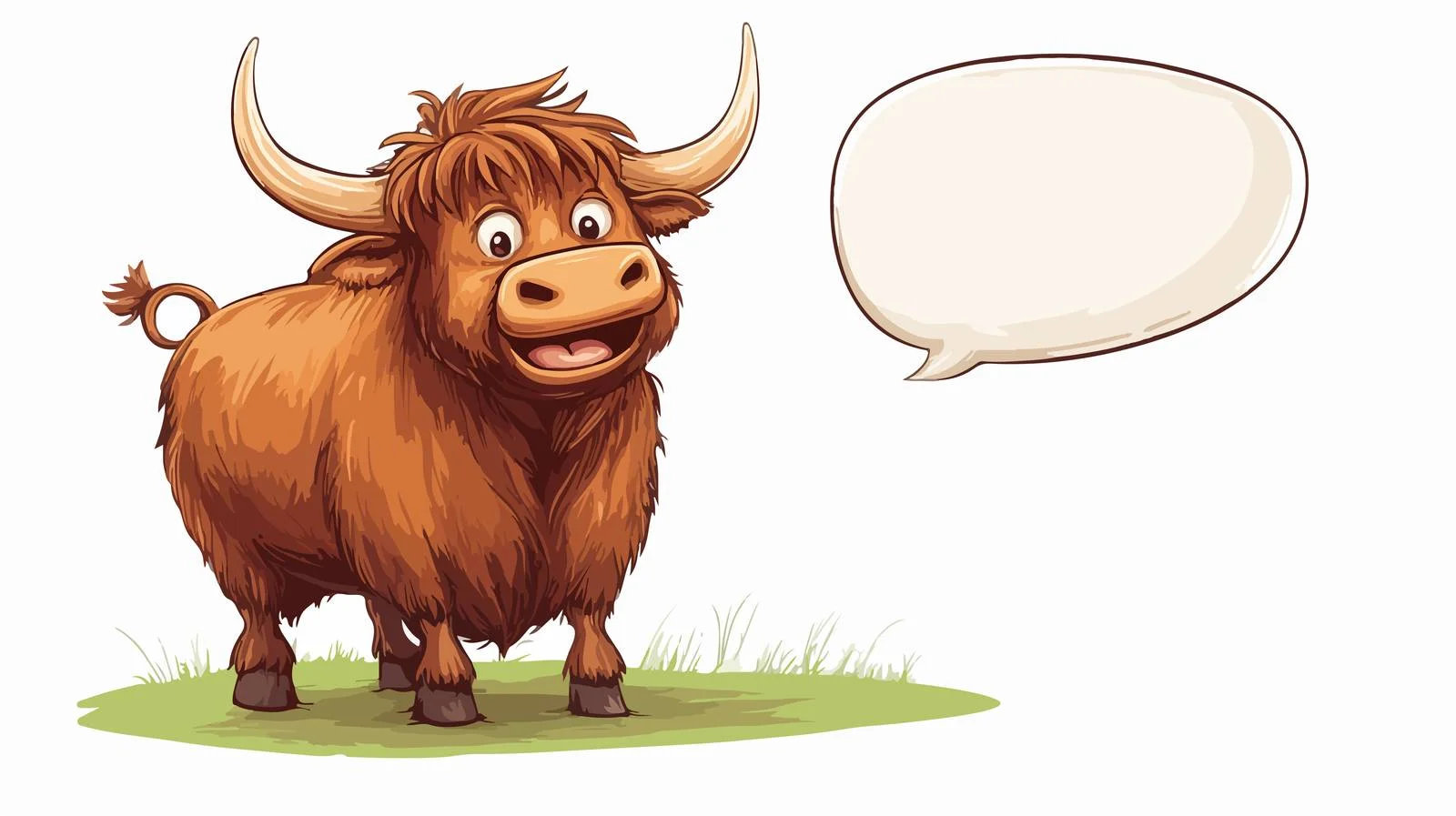 Funny Cartoon Cow with Speech Bubble — free download from Dotvec