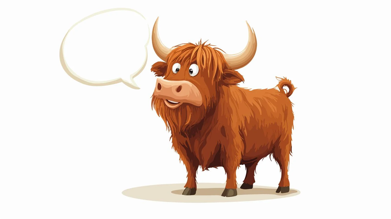 Funny Cartoon Cow with Speech Bubble — free download from Dotvec