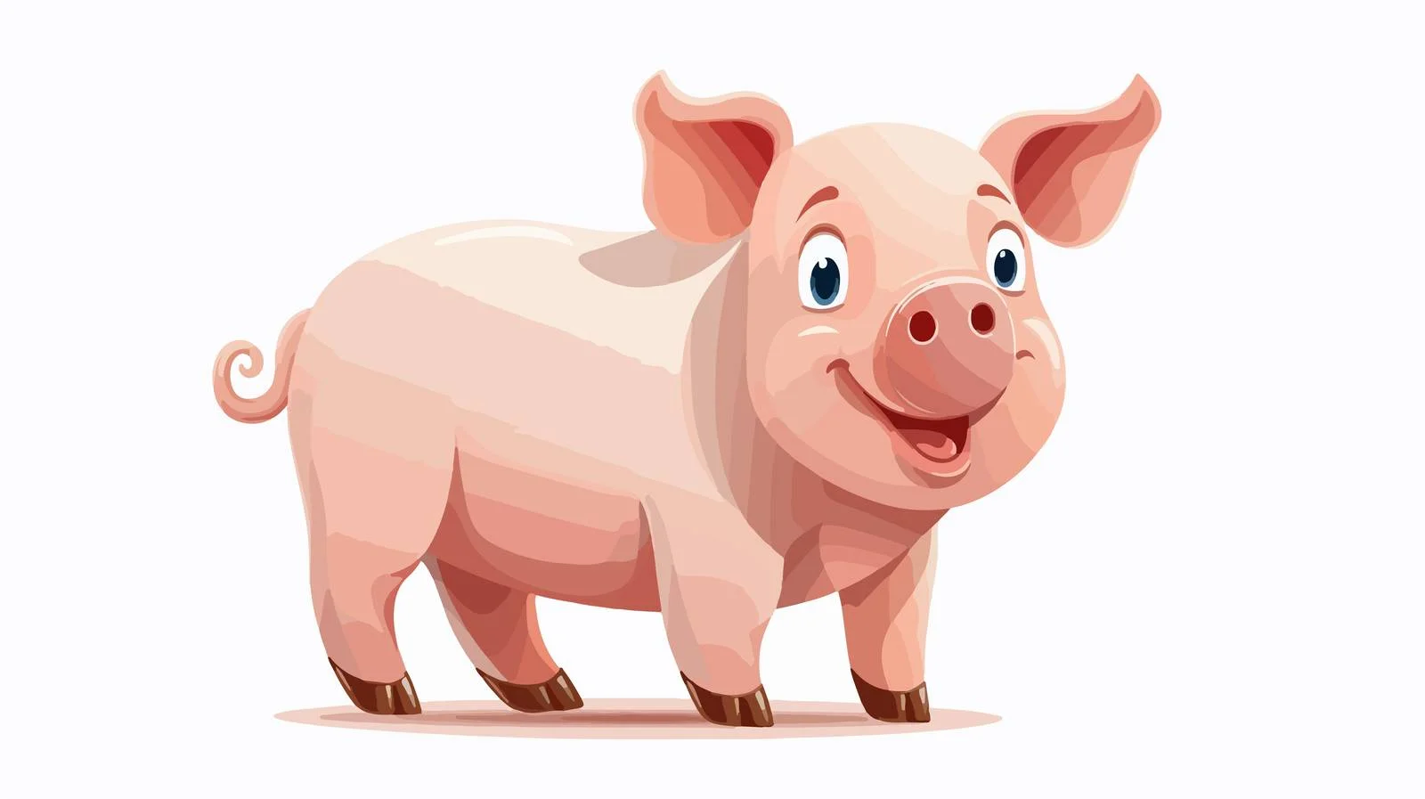 Cartoon Hairy Pig Illustration — free download from Dotvec