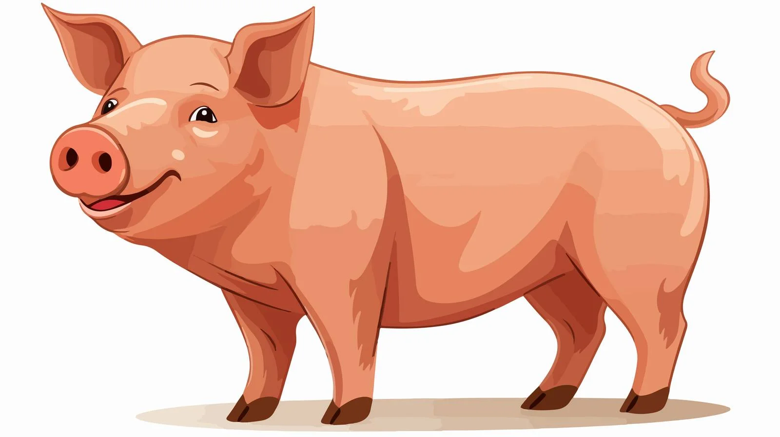 Cute Hairy Pig Cartoon Illustration — free download from Dotvec
