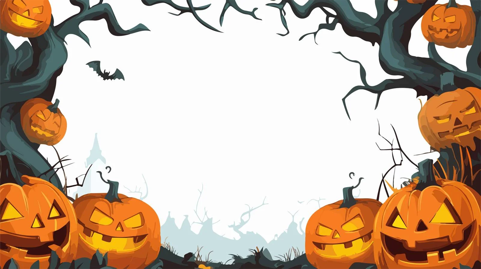 Halloween Cartoon Frame Vector Illustration — free download from Dotvec