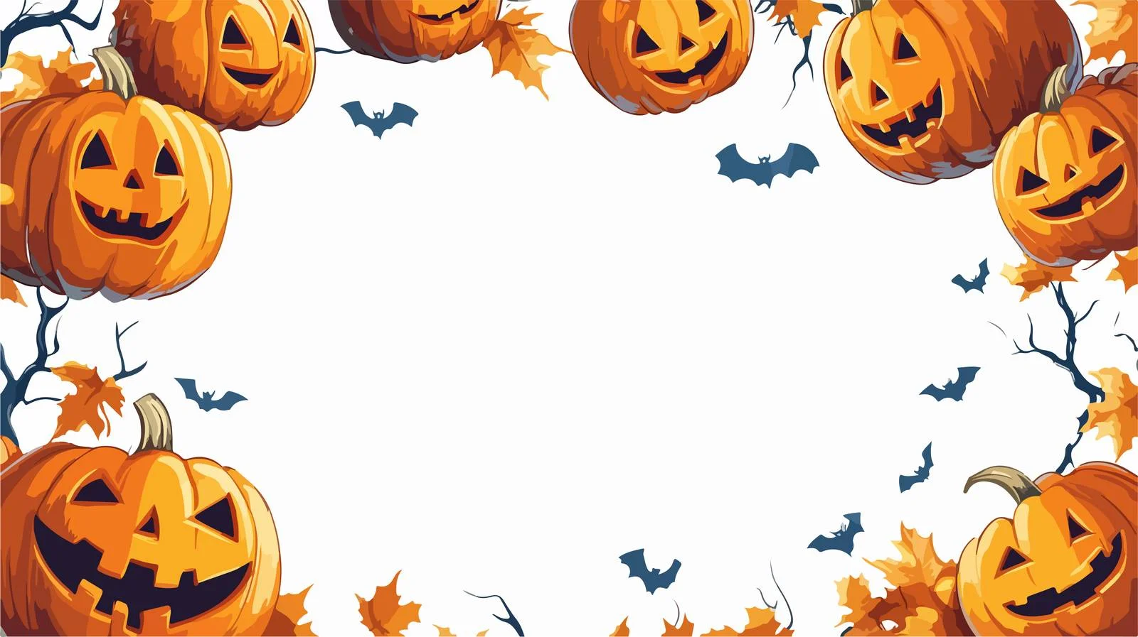 Cartoon Halloween Frame Vector Illustration — free download from Dotvec