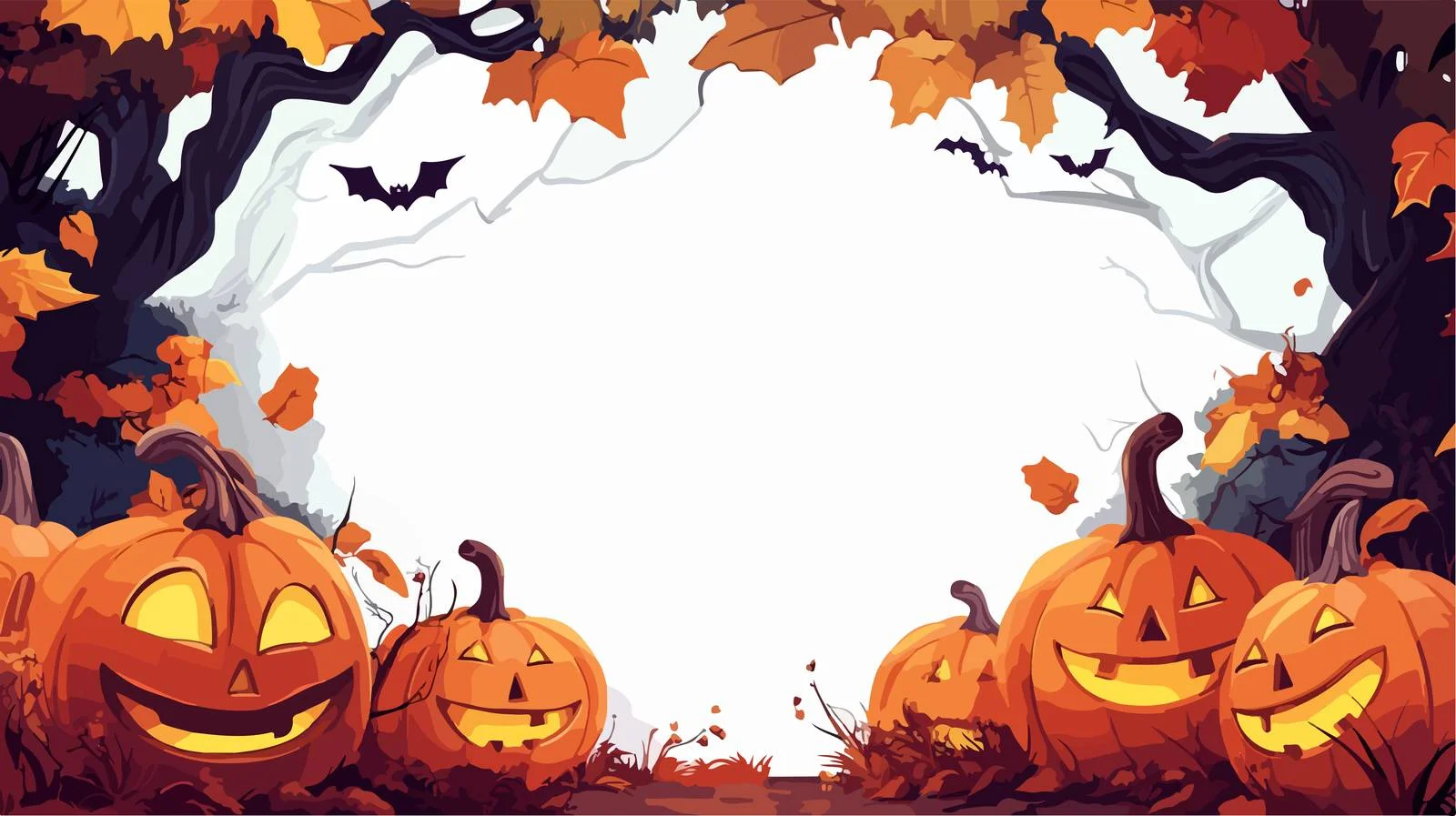 Cartoon Halloween Frame Vector Illustration — free download from Dotvec