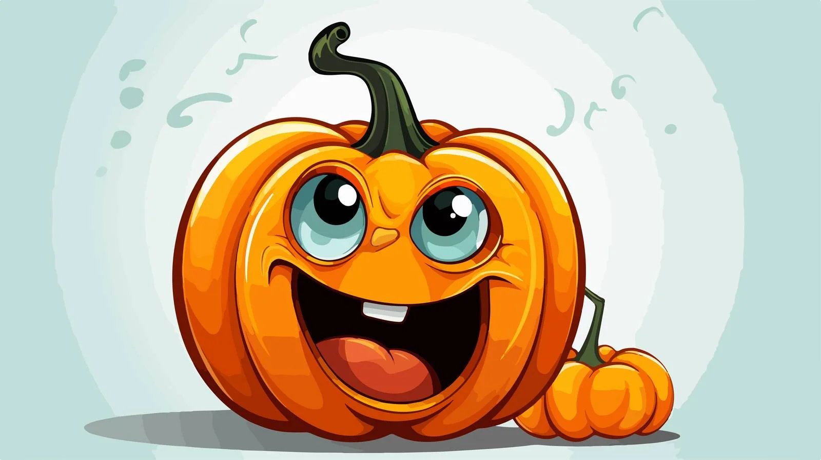 Halloween Pumpkin Thought Bubble Cartoon — free download from Dotvec