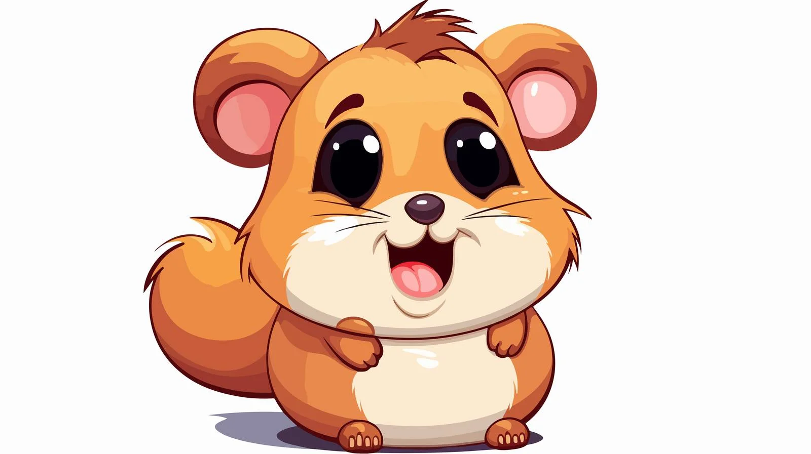 Adorable Cartoon Hamster Vector Illustration — free download from Dotvec