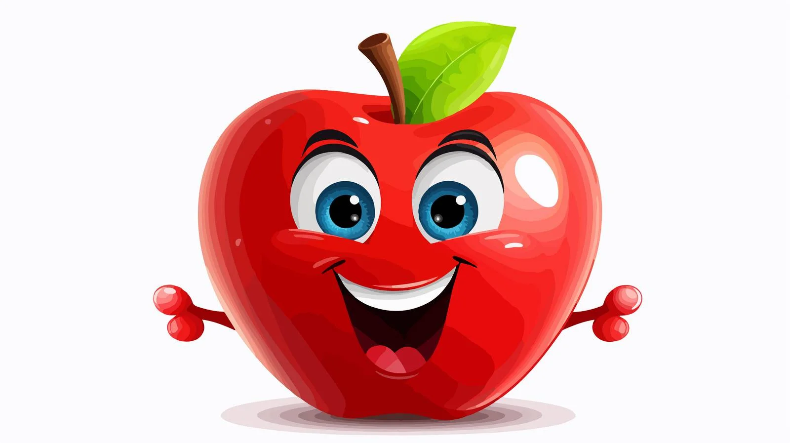 Cheerful Apple Stock Illustration — free download from Dotvec