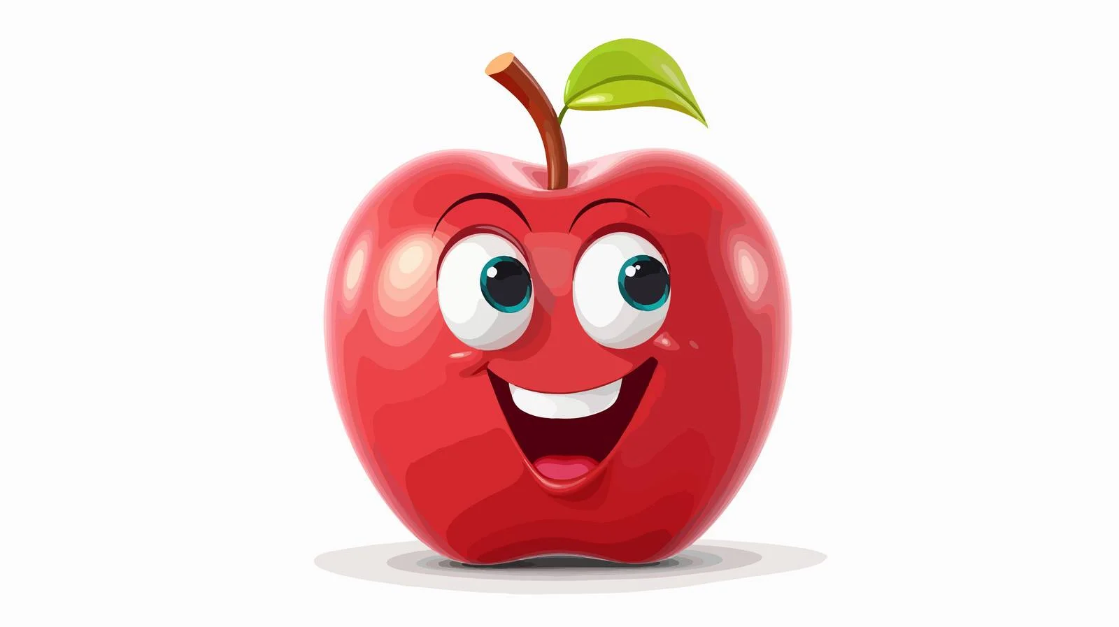 Cheerful Apple Stock Illustration — free download from Dotvec