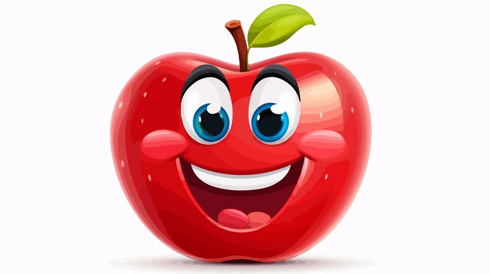 Cheerful Cartoon Apple Illustration — free download from Dotvec