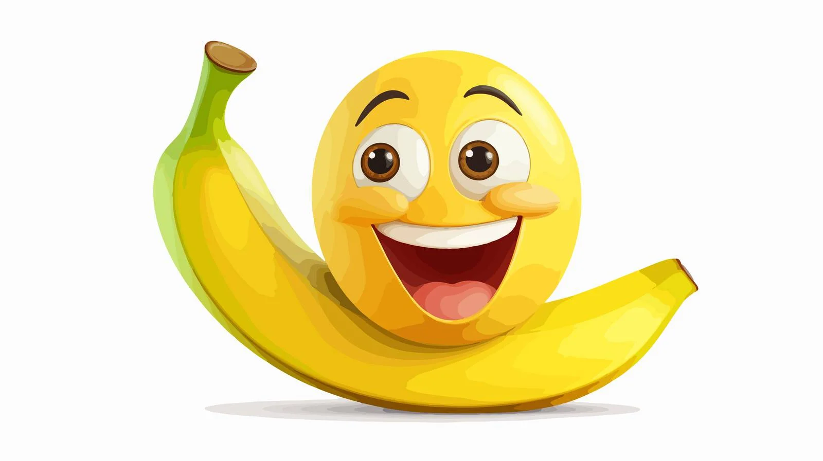 Cheerful Banana Vector Illustration — free download from Dotvec