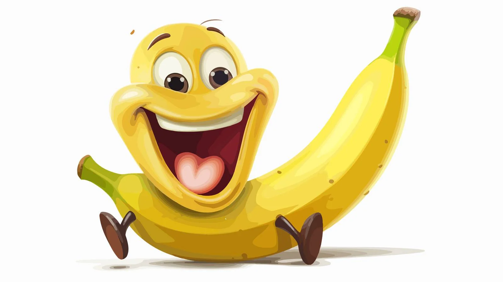Cheerful Banana Cartoon Vector Illustration — free download from Dotvec