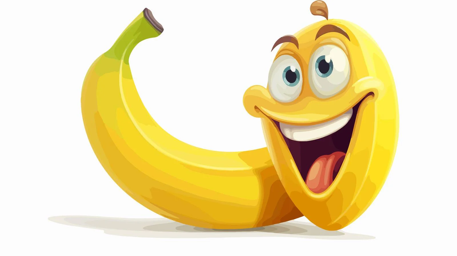Cheerful Banana Vector Illustration — free download from Dotvec