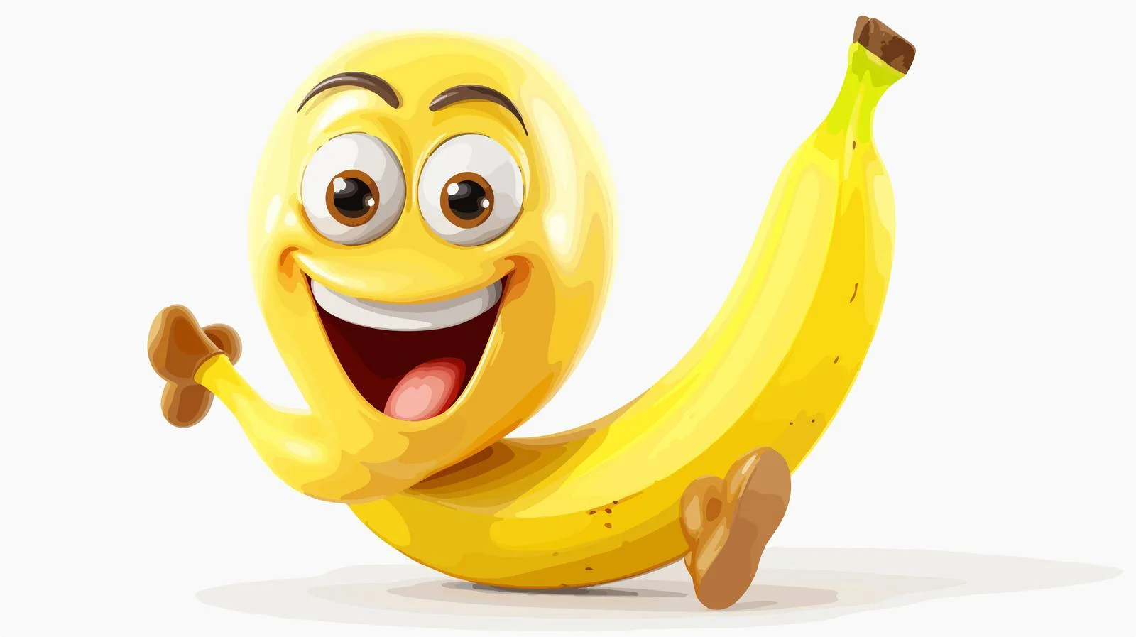 Cheerful Banana Cartoon Vector Illustration — free download from Dotvec