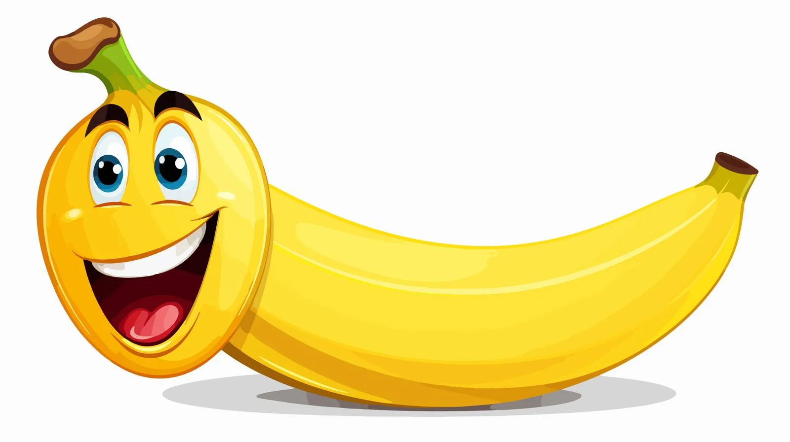 Cheerful Banana with Speech Bubble Vector — free download from Dotvec