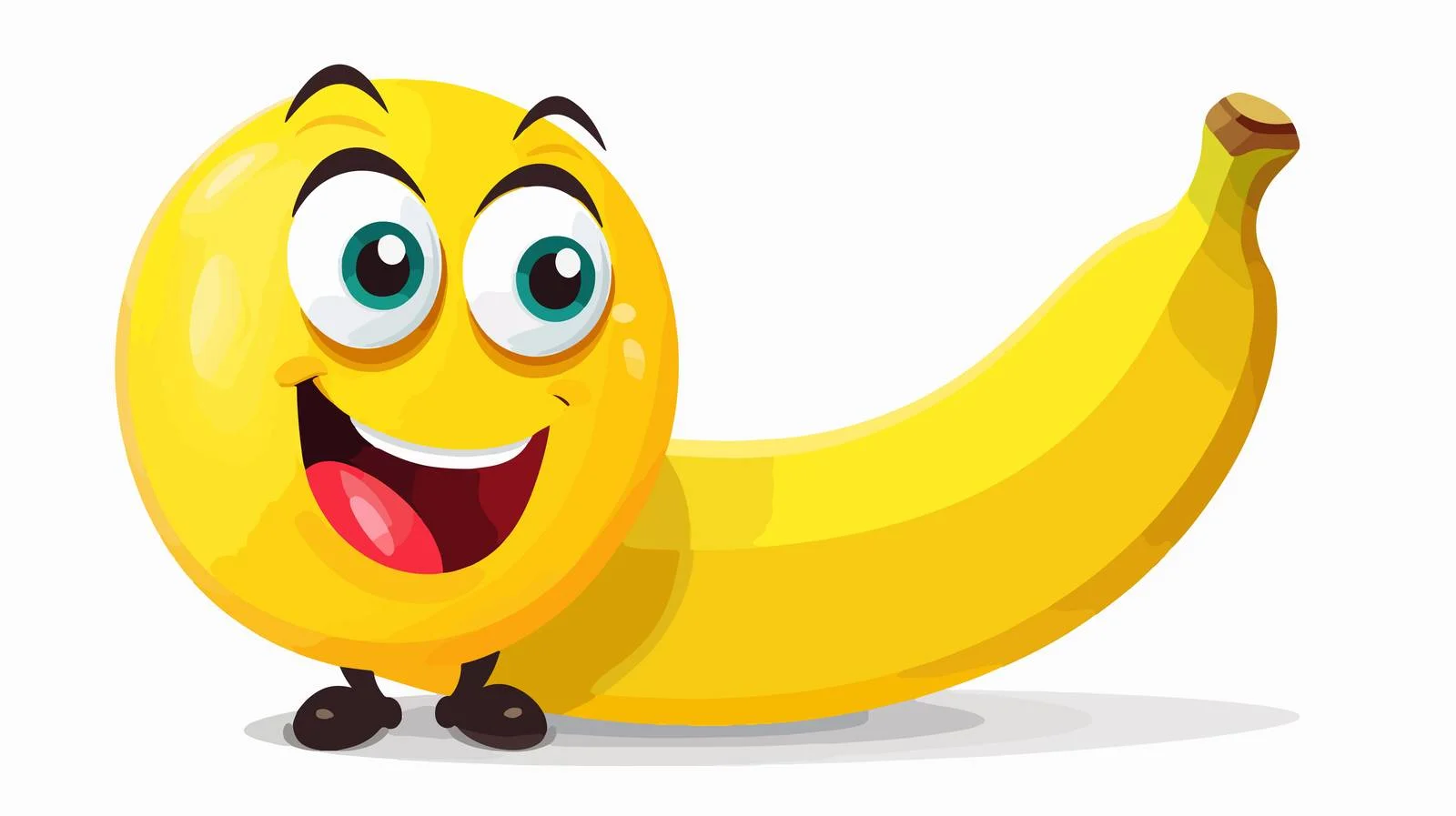 Joyful Banana with Speech Bubble — free download from Dotvec