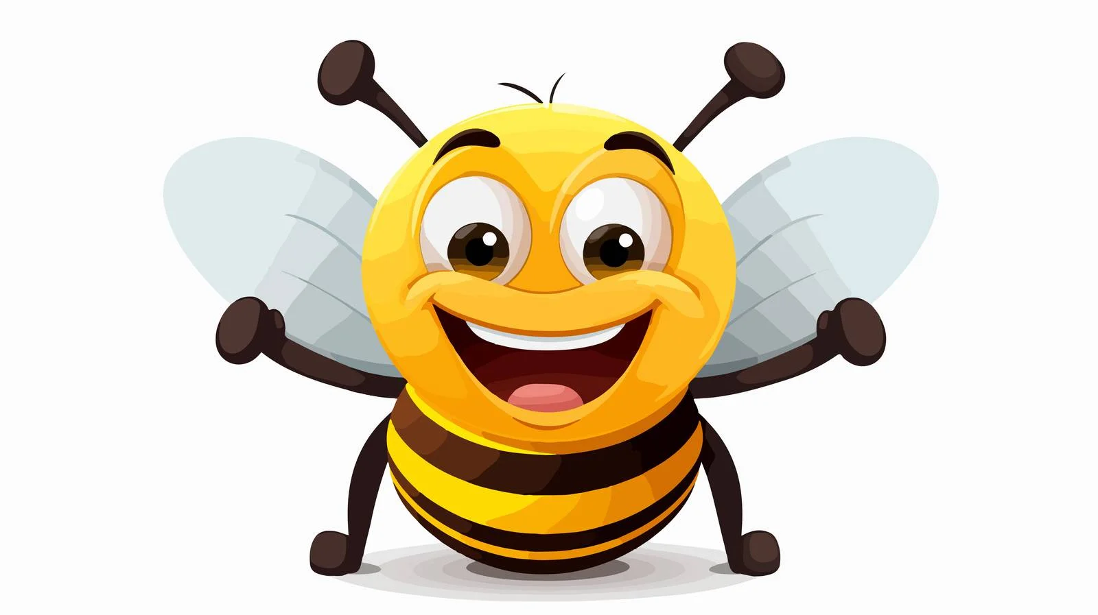 Cheerful Bee Vector Illustration — free download from Dotvec