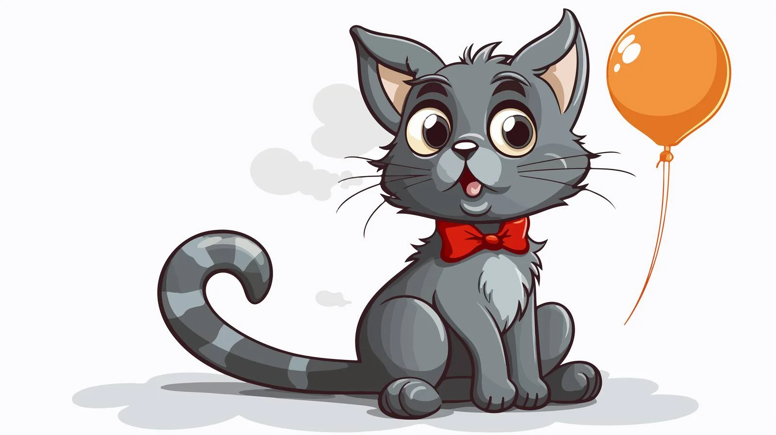 Cheerful Cat with Retro Thought Bubble — free download from Dotvec