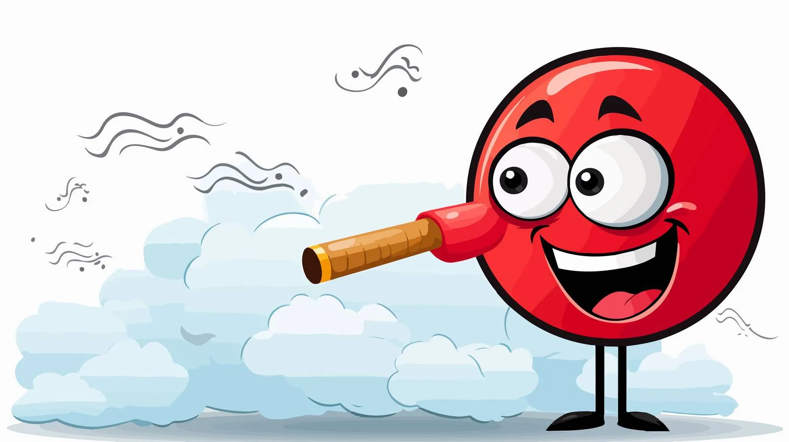 Cheerful Cigarette with Speech Bubble — free download from Dotvec