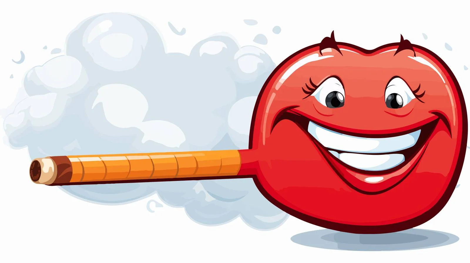 Cheerful Cigarette with Speech Bubble Illustration — free download from Dotvec
