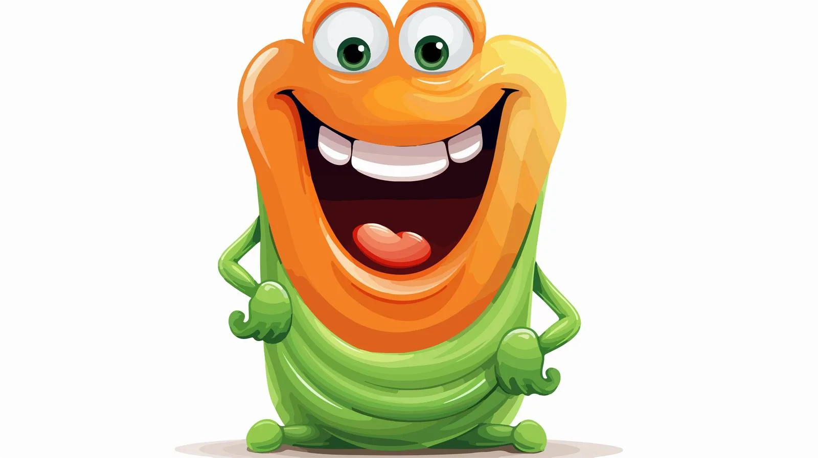 Joyful Colon Cartoon Illustration — free download from Dotvec