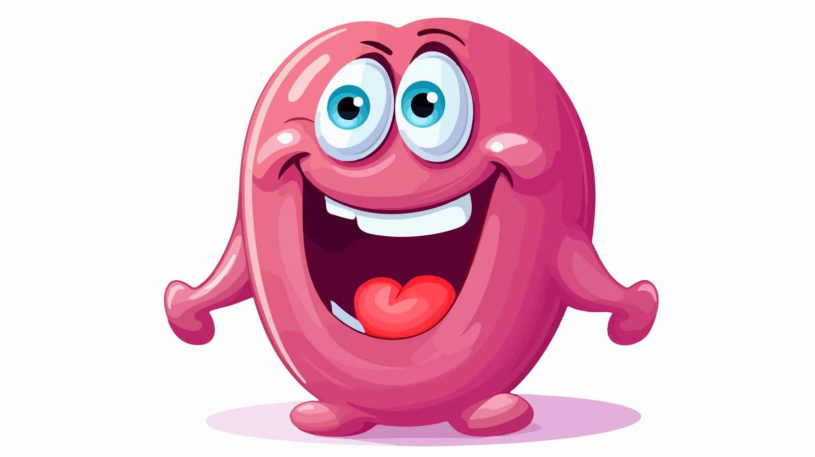 Cheerful Colon Cartoon Vector Illustration — free download from Dotvec