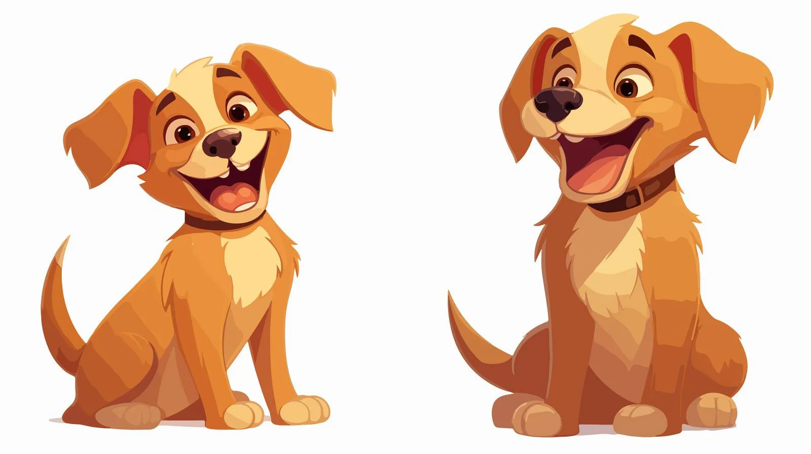 Cheerful Cartoon Dog Illustration — free download from Dotvec