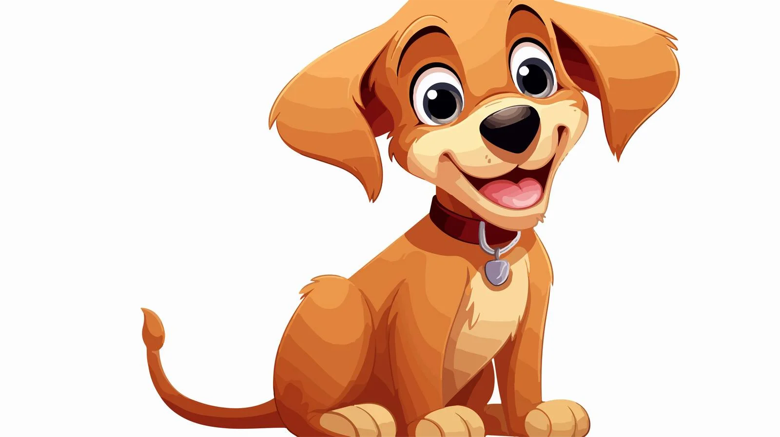 Cheerful Dog Vector Illustration — free download from Dotvec