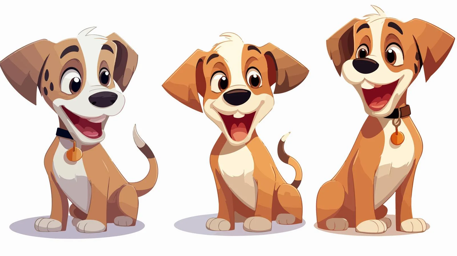 Cheerful Dog Illustration — free download from Dotvec