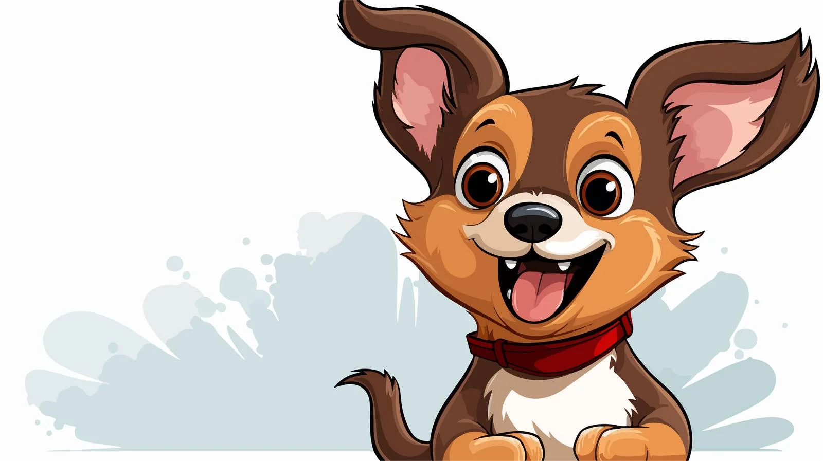 Cheerful Dog with Speech Bubble Cartoon — free download from Dotvec