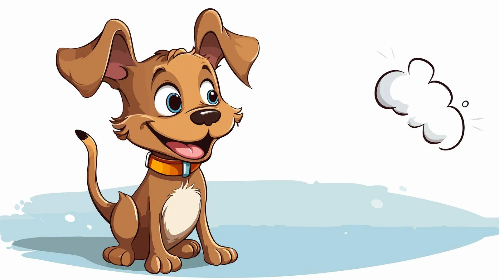 Cheerful Dog Speech Bubble Illustration — free download from Dotvec