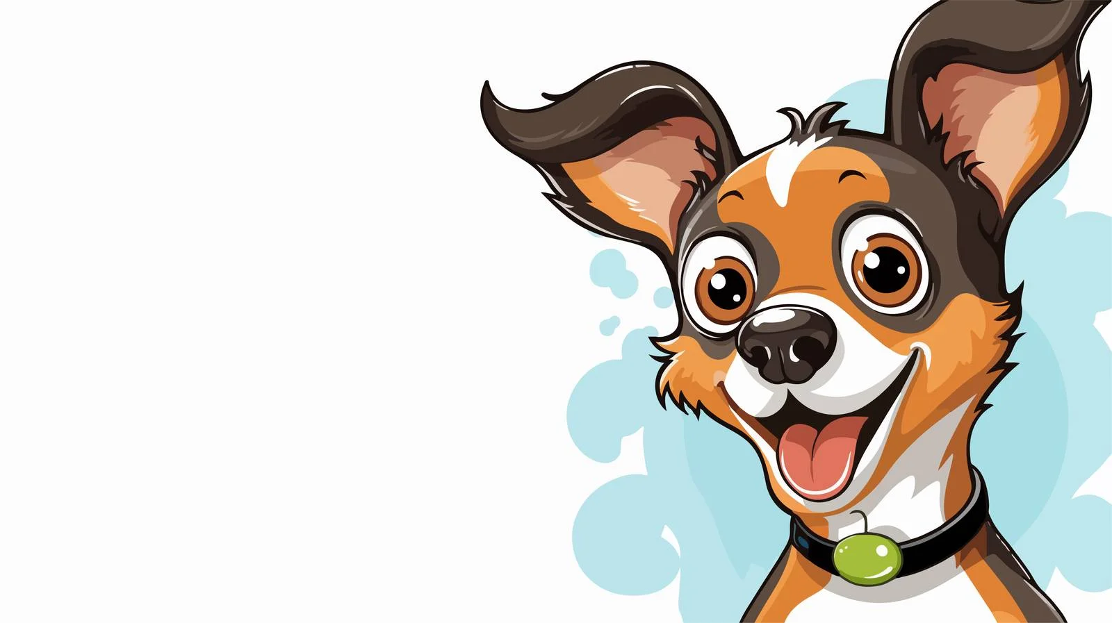 Cheerful Dog with Speech Bubble Cartoon — free download from Dotvec