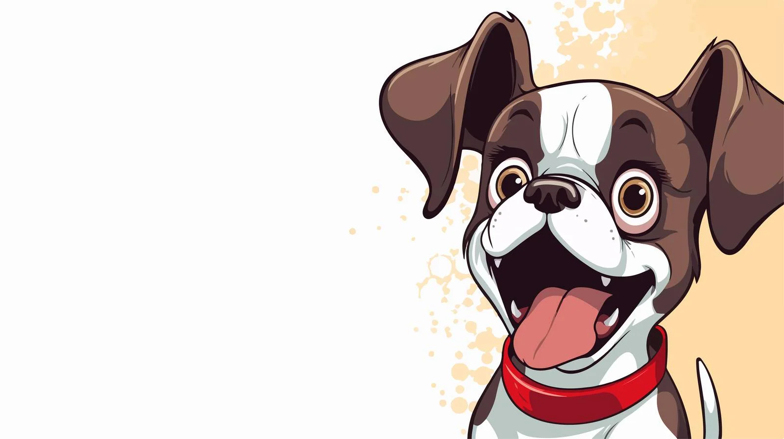 Cheerful Cartoon Dog with Speech Bubble — free download from Dotvec