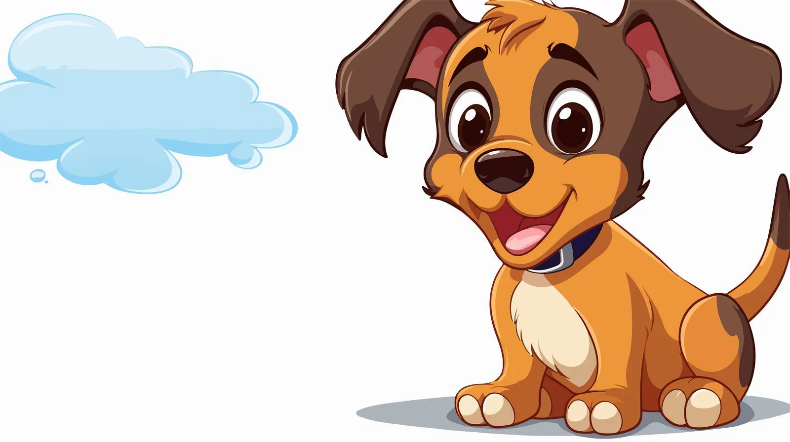 Cheerful Dog Speech Bubble Vector Illustration — free download from Dotvec