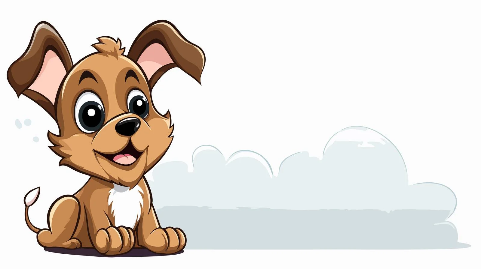 Smiling Dog with Speech Bubble Vector — free download from Dotvec