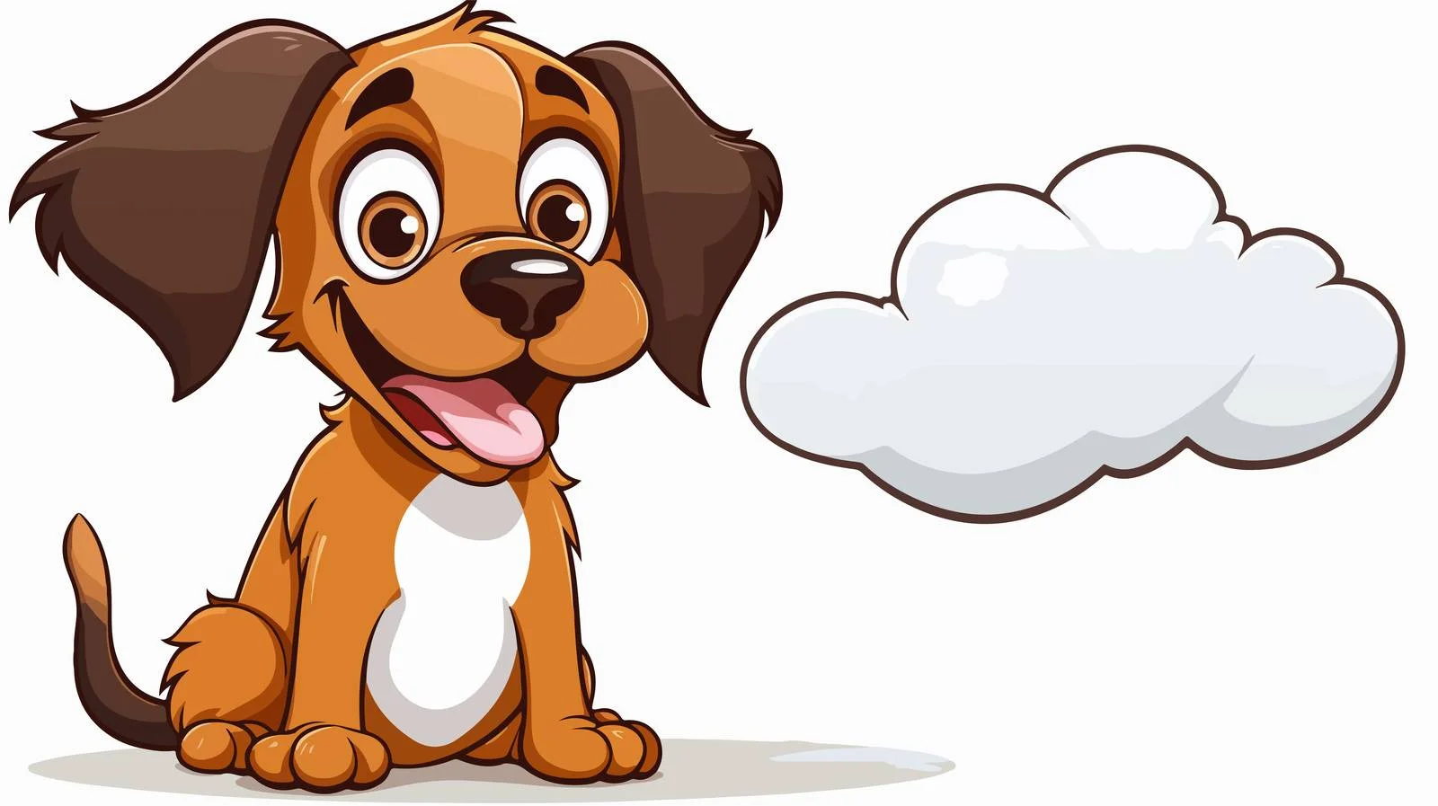 Happy Dog Speech Bubble Vector Art — free download from Dotvec