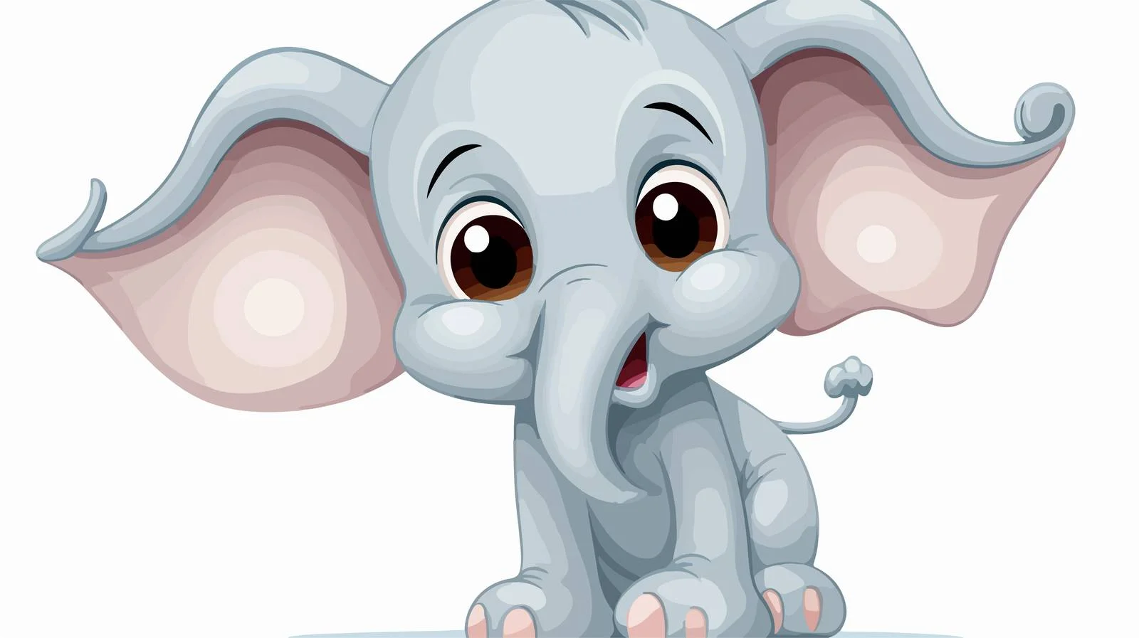 Joyful Elephant Cartoon Illustration — free download from Dotvec