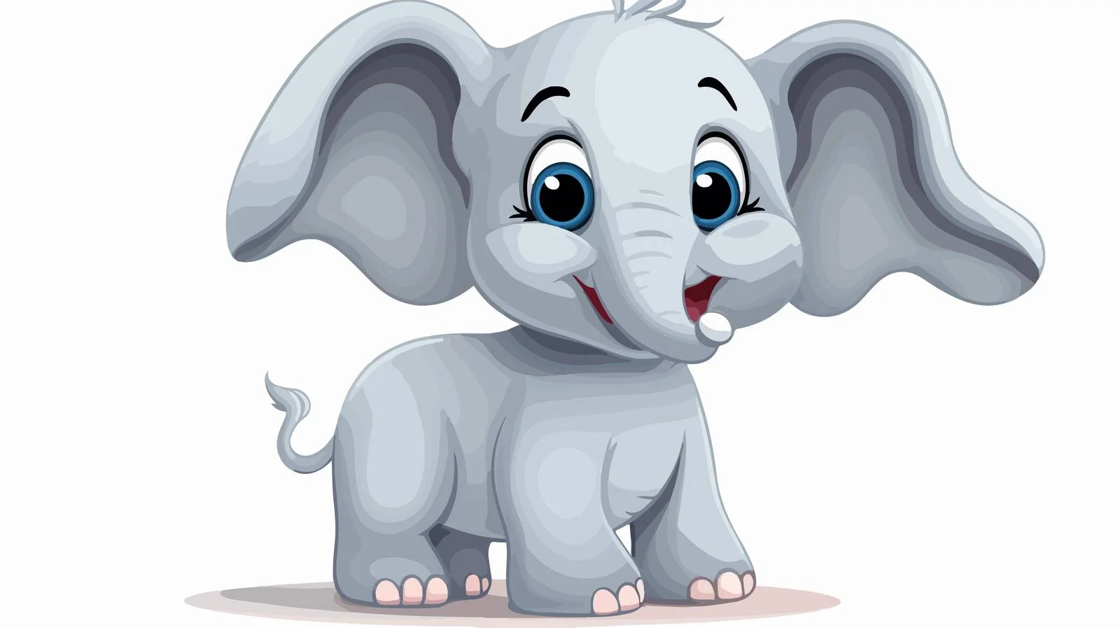 Cheerful Elephant Cartoon Vector Illustration — free download from Dotvec
