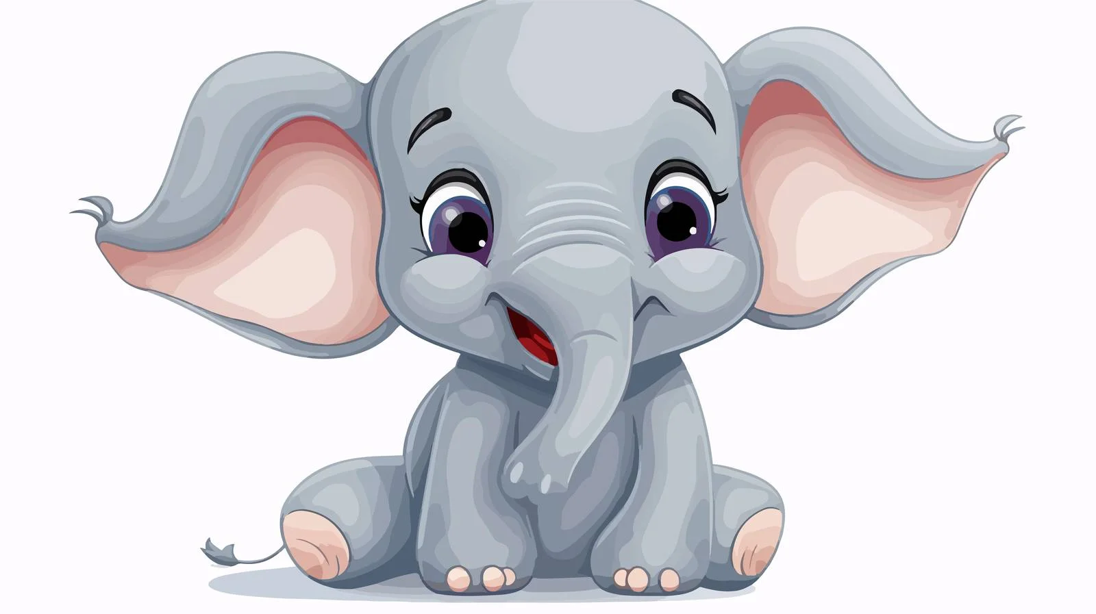 Cheerful Elephant Illustration — free download from Dotvec