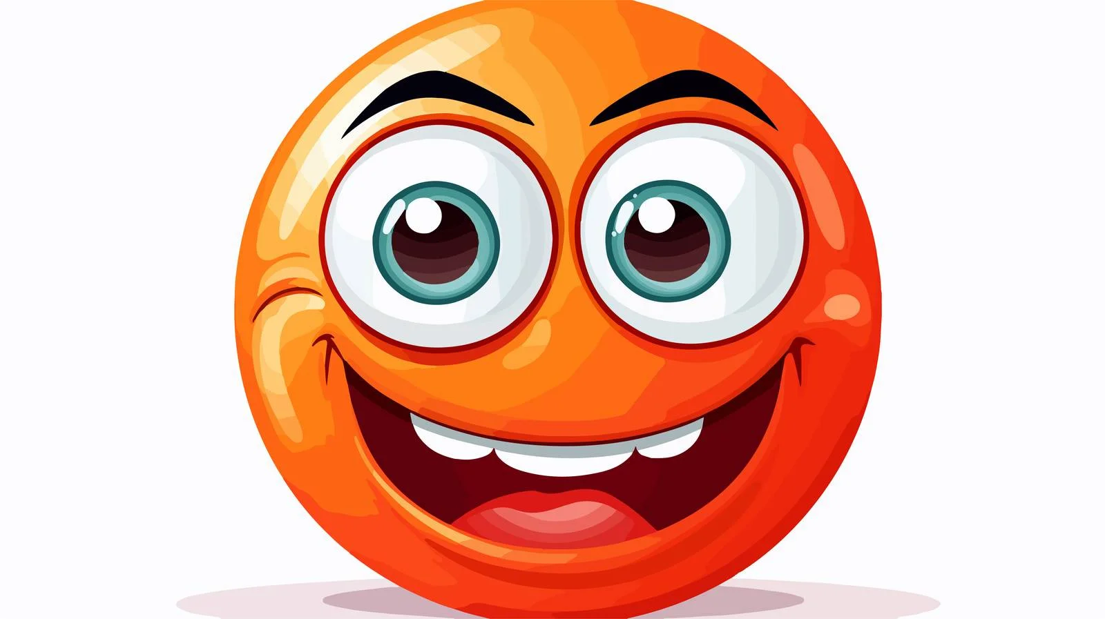 Cheerful Cartoon Face Illustration — free download from Dotvec