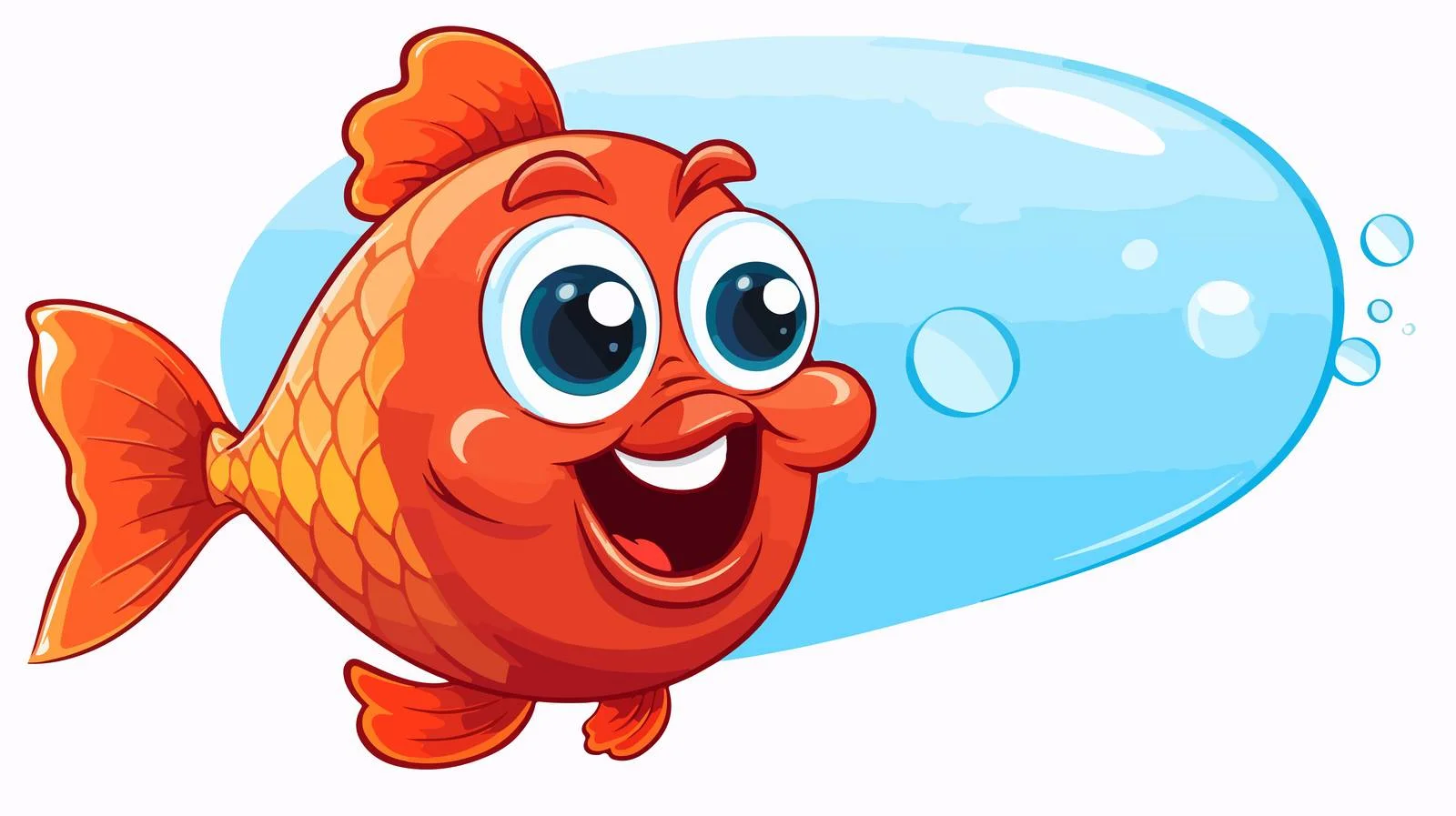 Cheerful Fish Speech Bubble Illustration — free download from Dotvec