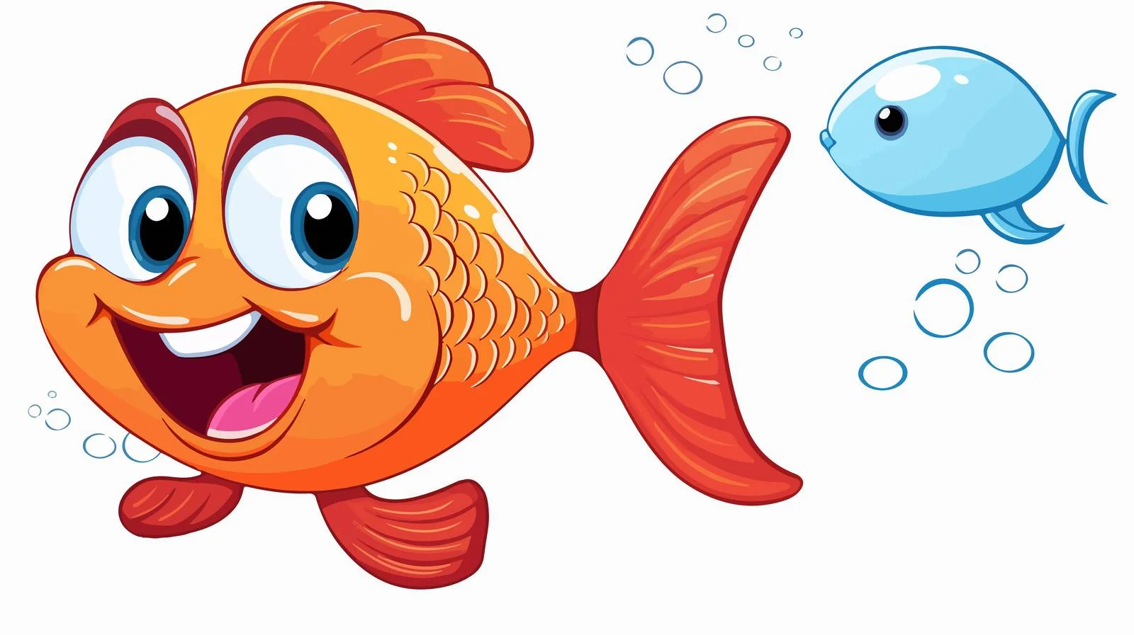 Cheerful Fish with Speech Bubble free images image from Dotvec