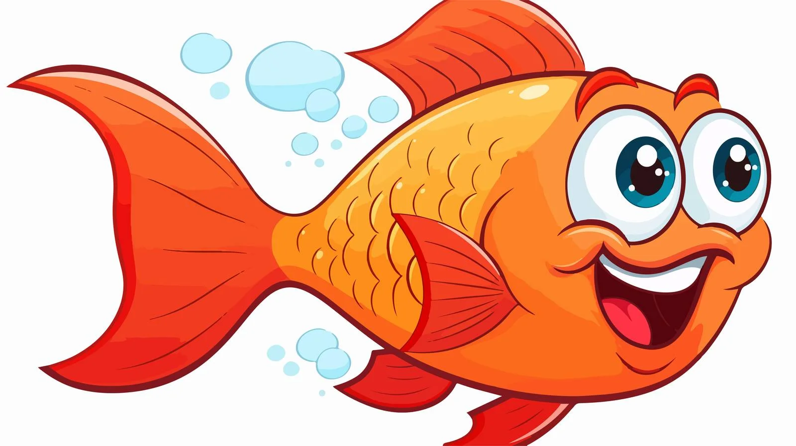 Joyful Fish Speaking in Cartoony Style — free download from Dotvec