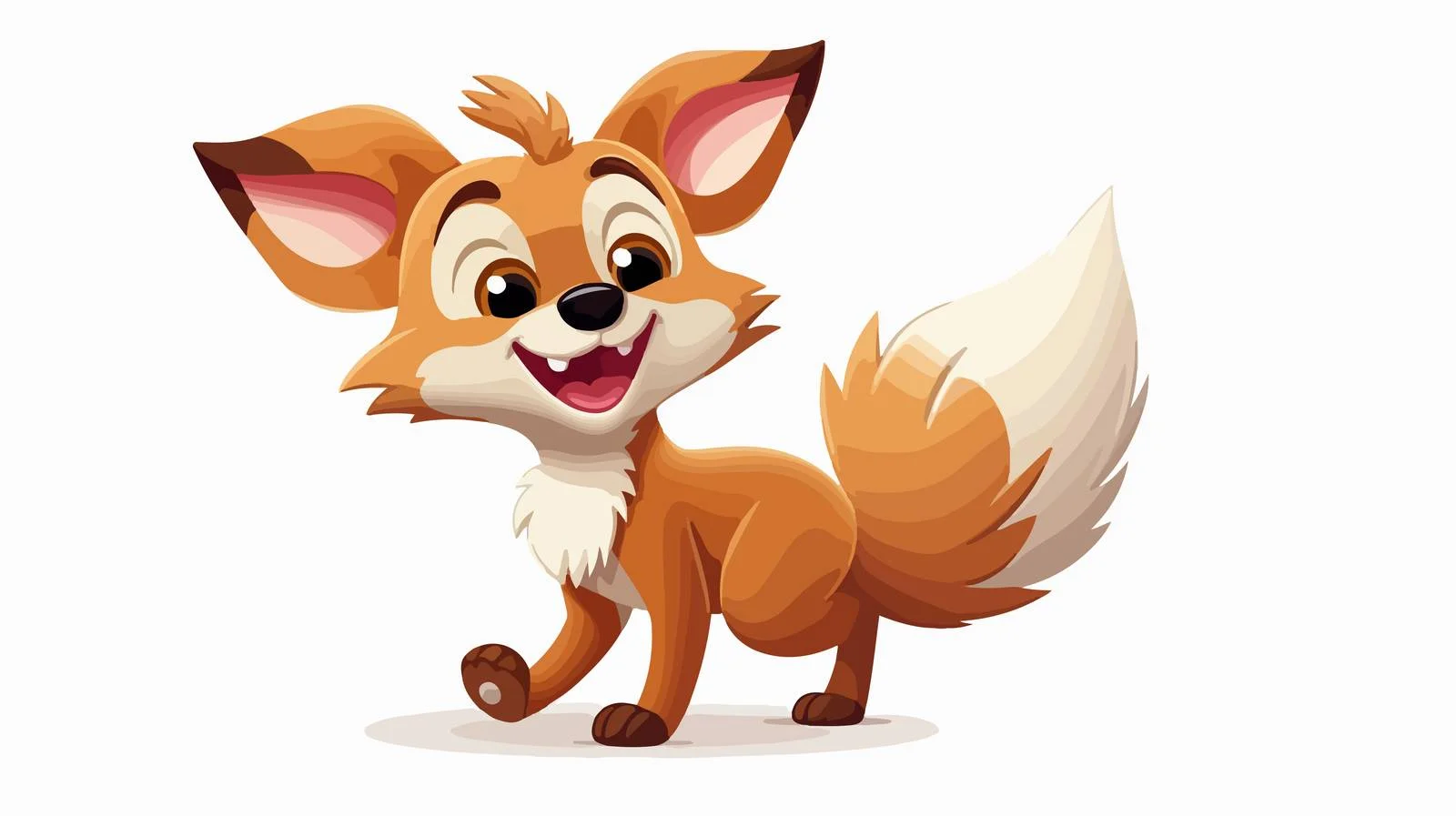 Cheerful Fox Cartoon Illustration — free download from Dotvec