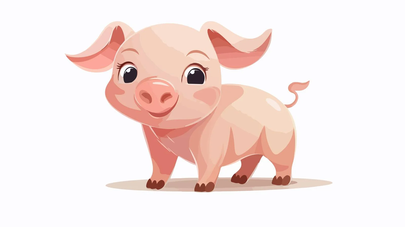 Cheerful Pig Vector Illustration — free download from Dotvec