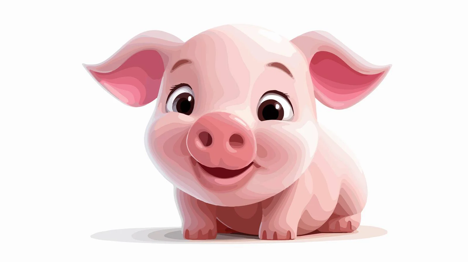 Cheerful Little Pig Vector Illustration — free download from Dotvec