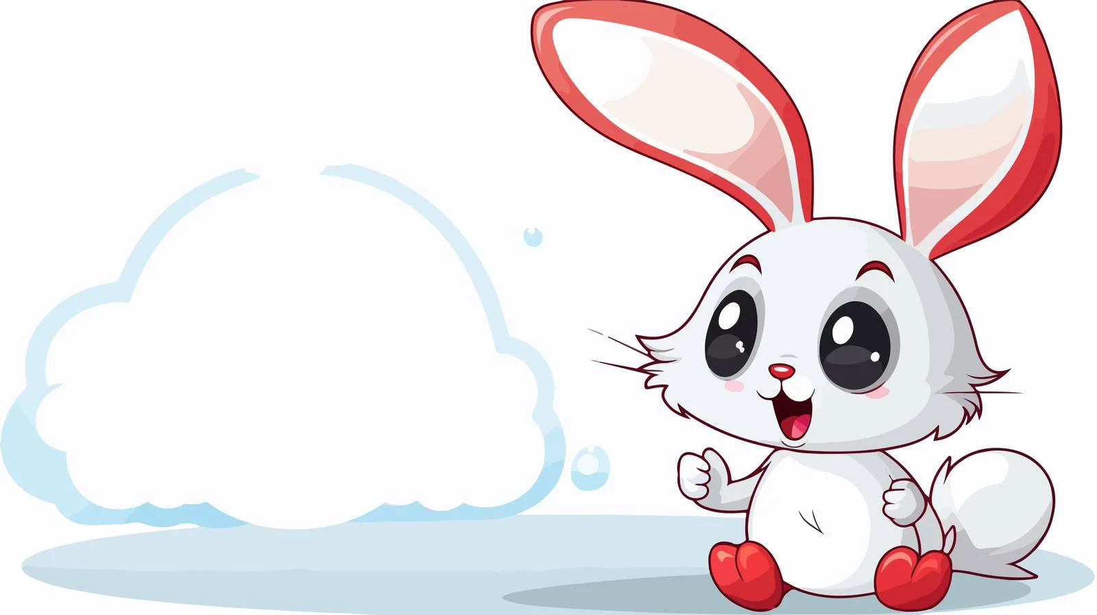 Cheerful Rabbit with Speech Bubble — free download from Dotvec