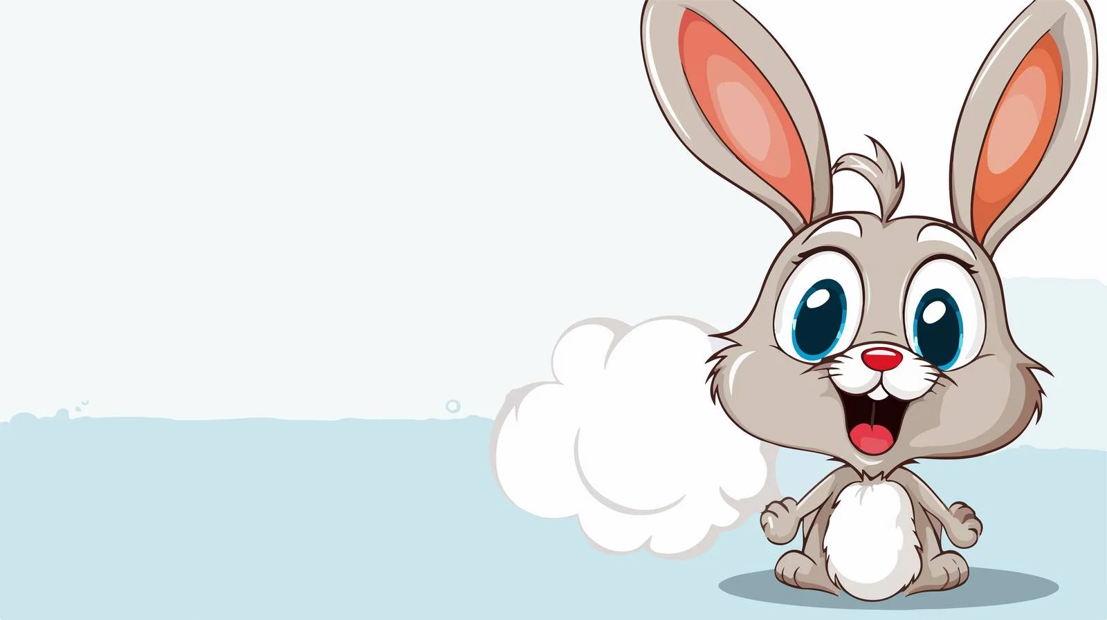 Cheerful Rabbit with Dialog Bubble Vector — free download from Dotvec