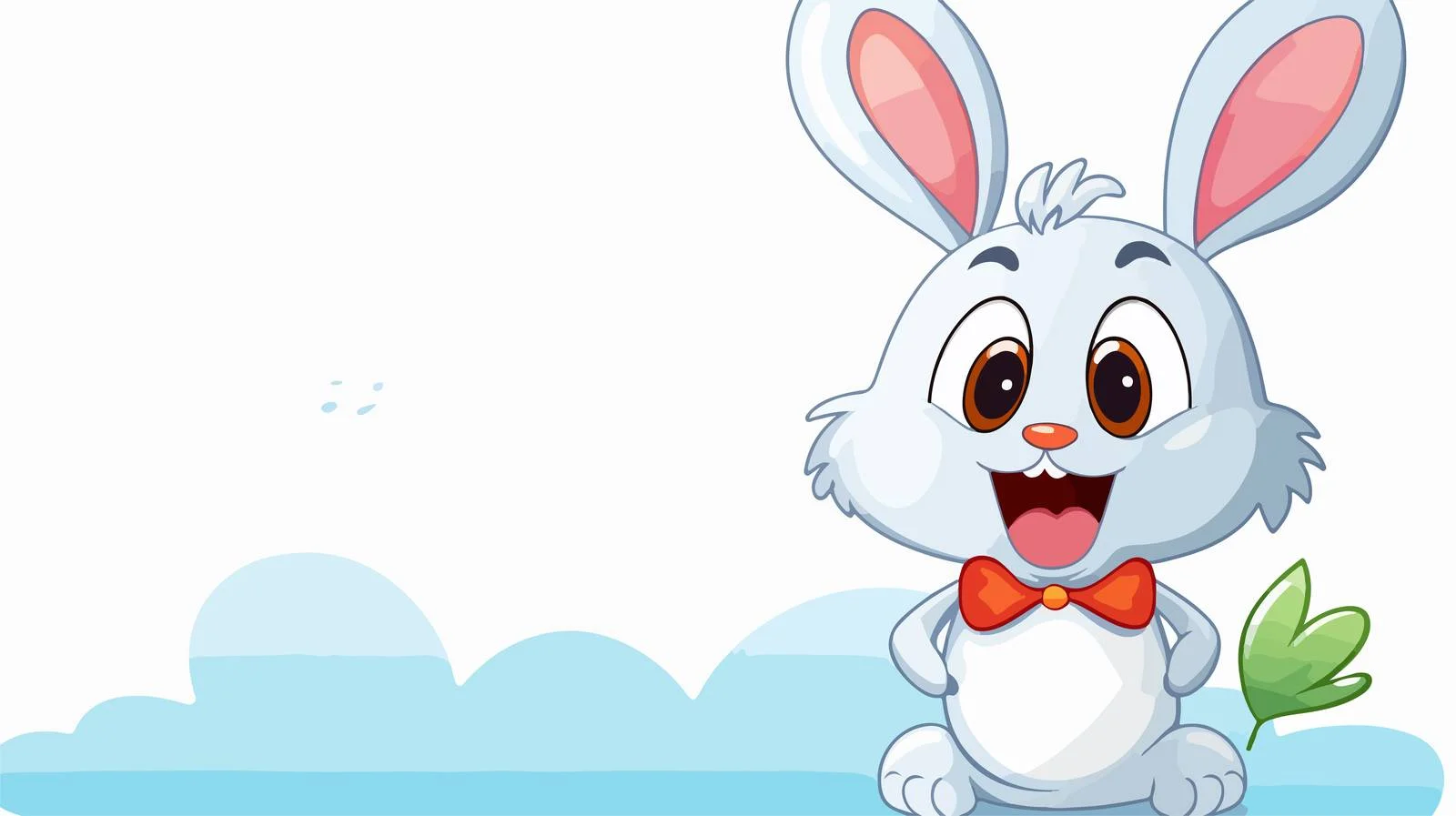 Cheerful Rabbit Communication Vector Illustration — free download from Dotvec