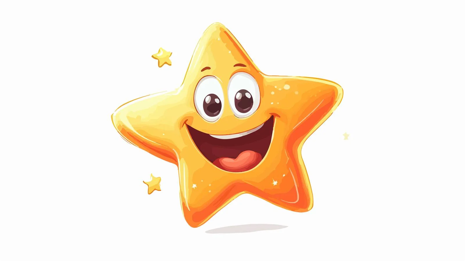 Cheerful Star Cartoon Character Vector Illustration — free download from Dotvec