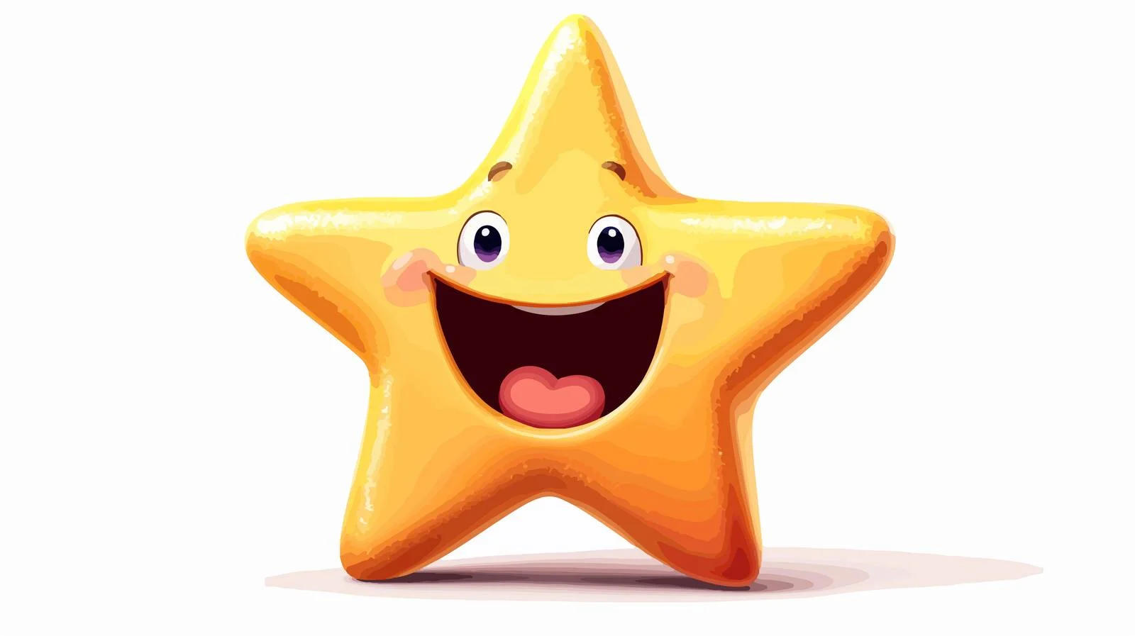 Happy Star Character Vector Illustration — free download from Dotvec